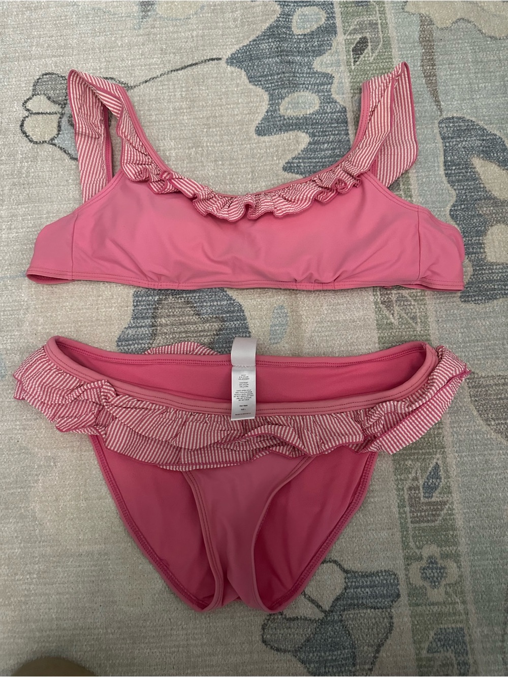 Lauren James Pink Ruffle Bikini Set